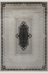 Sorva Grey Medallion Pattern Classic Machine-Made Rug