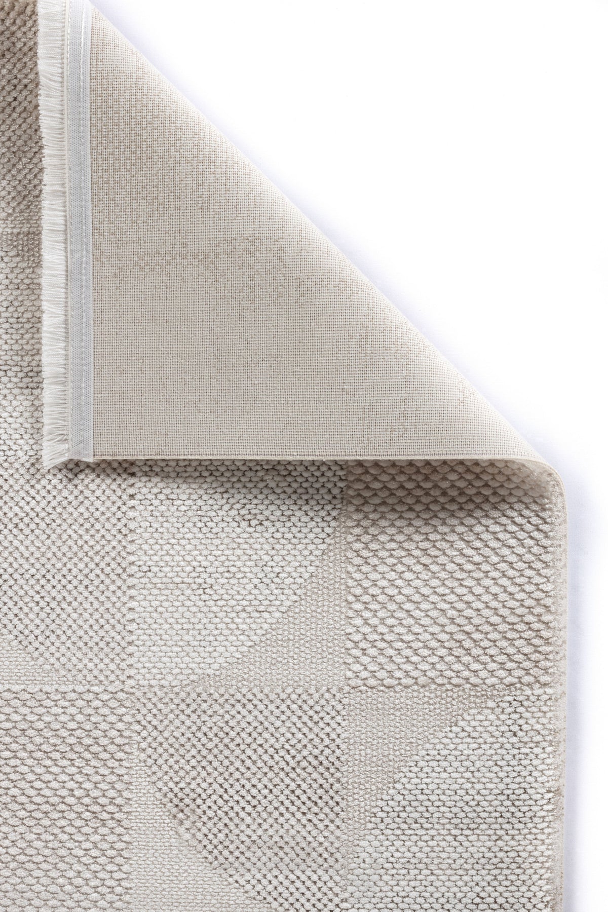 Sivra Bej Gri Modern Geometrik Salon Halısı – detay görünümü