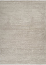 Alovi Beige Ecru Modern Plain Textured Machine-Made Rug