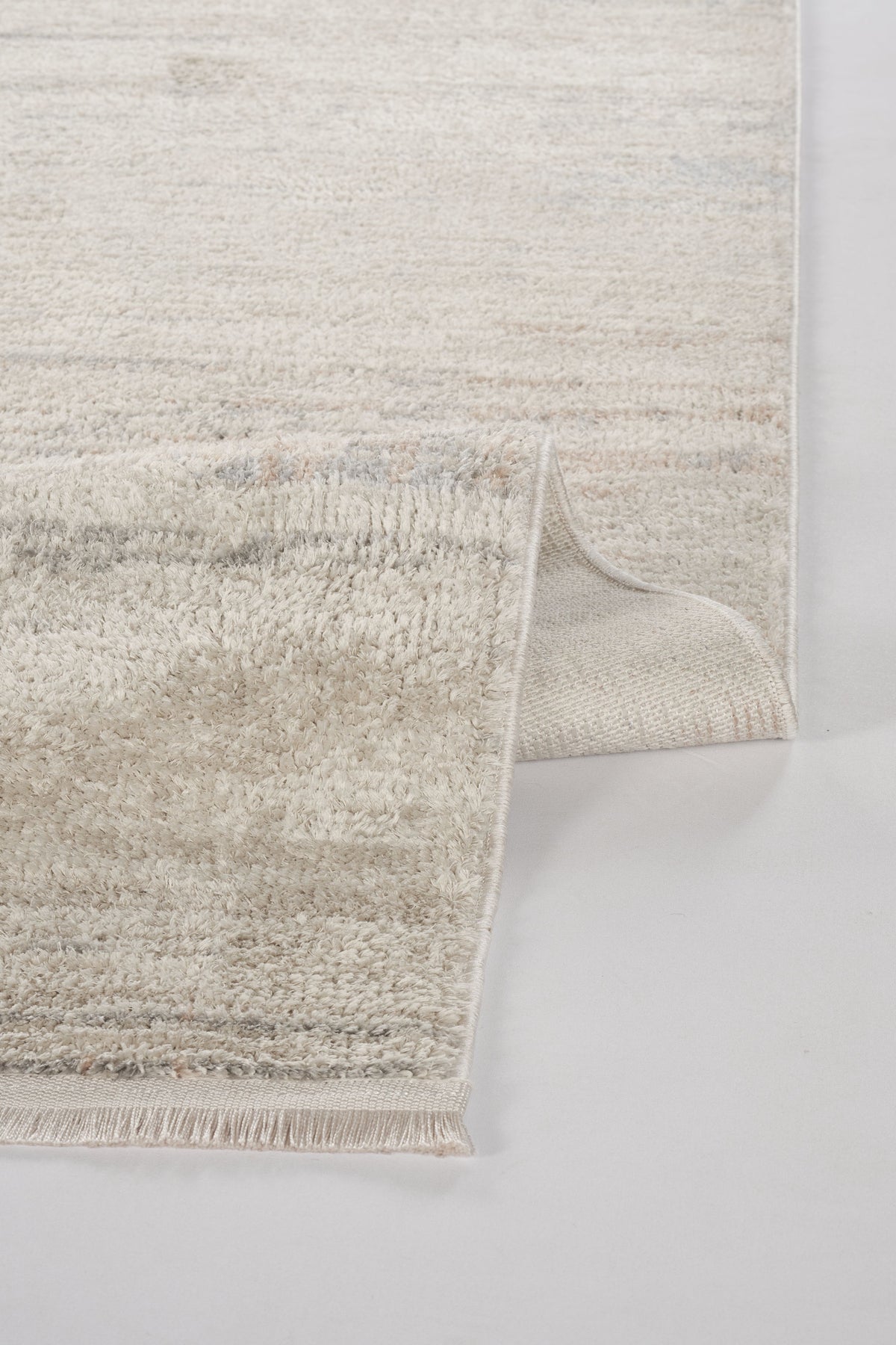 Alovi Bej Gri Soyut Desenli Modern Salon Halısı – doku yakın çekim