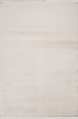 Milna Beige White Modern Plain Embossed Rug
