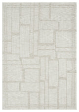 Zelva Beige Modern Geometric Pattern Machine-Made Rug