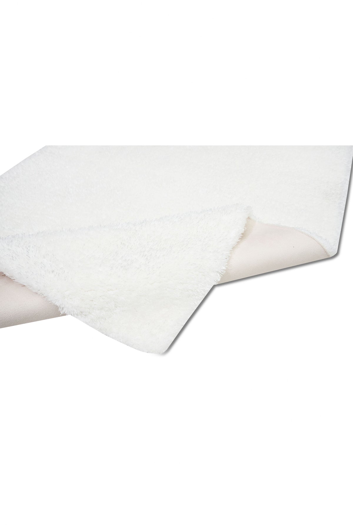 Zinora Saf Beyaz Düz Desenli Modern Makine Halısı