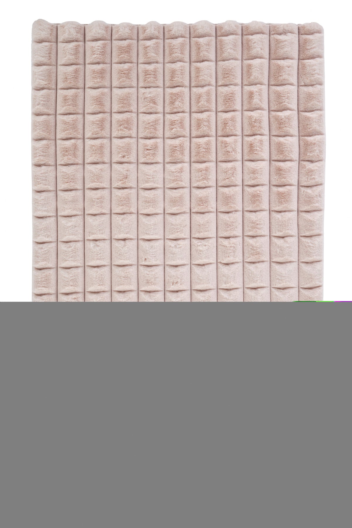 Pivra Pembe Beyaz Geometrik Desenli Modern Makine Halısı