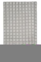 Pivra Grey White Modern Geometric Embossed Rug