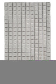 Pivra Gri Beyaz Modern Geometrik Kabartmalı Halı