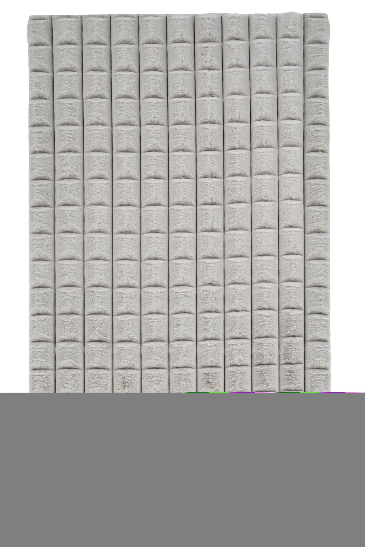 Pivra Gri Beyaz Modern Geometrik Kabartmalı Halı