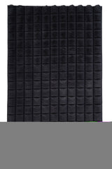 Pivra Black Geometric Patterned Modern Living Room Rug