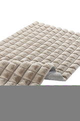 Pivra Beige Cream Geometric Pattern Modern Decorative Rug