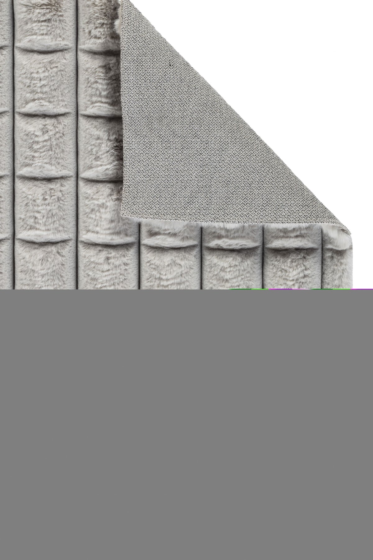 Pivra Gri Beyaz Modern Geometrik Kabartmalı Halı – genel görünüm