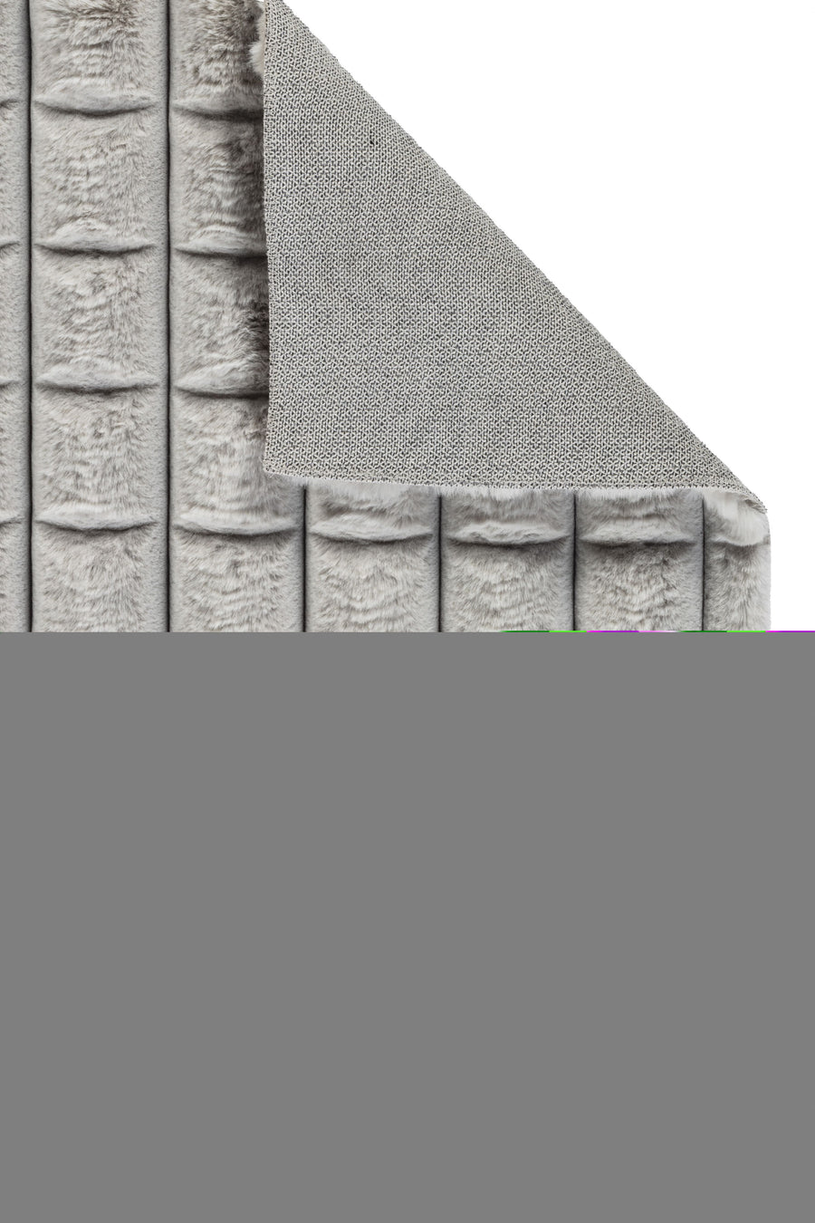 Pivra Gri Beyaz Modern Geometrik Kabartmalı Halı – genel görünüm