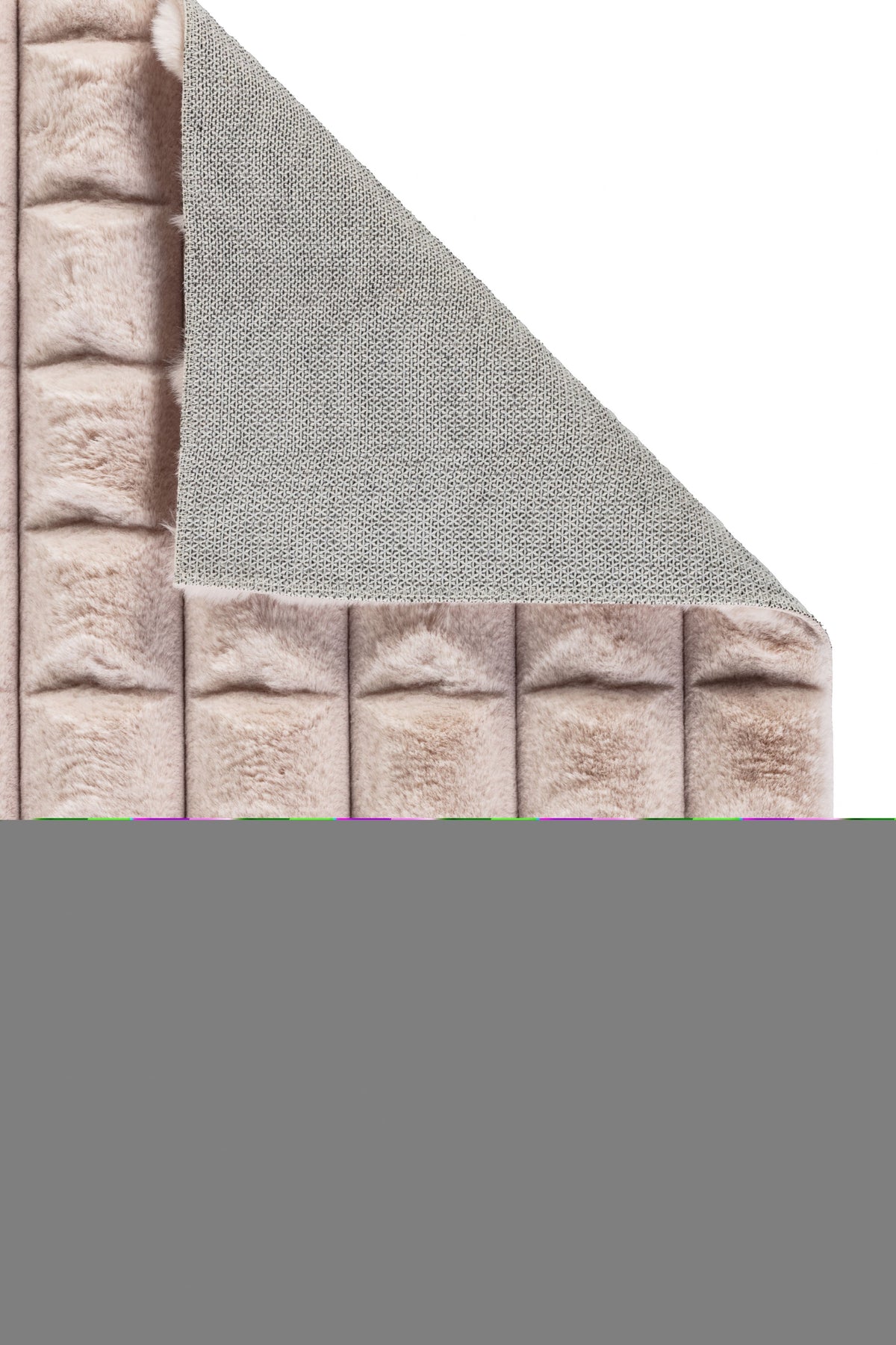 Pivra Pembe Beyaz Geometrik Desenli Modern Makine Halısı – doku yakın çekim