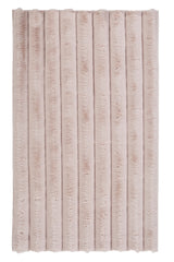 Linez Powder Beige Plain Color Embossed Textured Machine-Made Rug