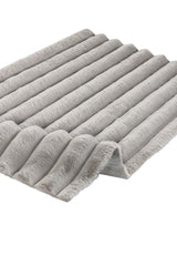 Linez Grey Flat Colour Modern Embossed Living Room Rug