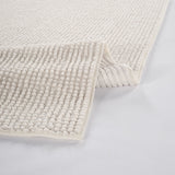Redin Red White Plain Modern Embossed Machine-Made Rug