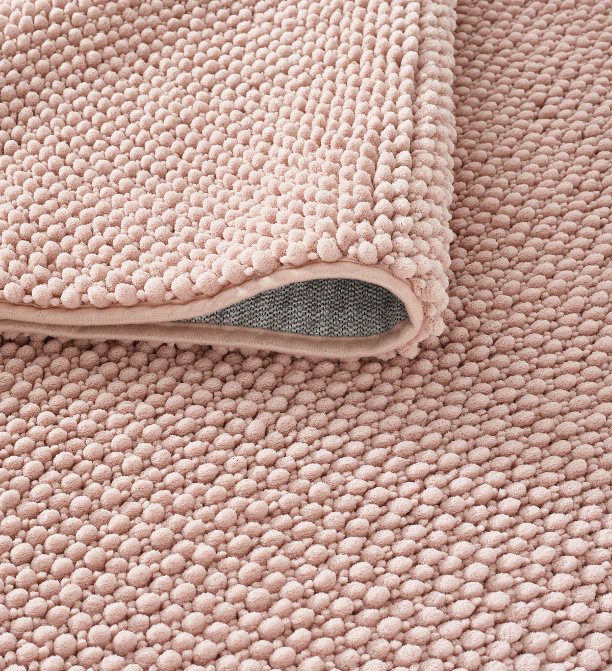 Veltin Pembe Gri Modern Düz Kabartmalı Dekoratif Halı