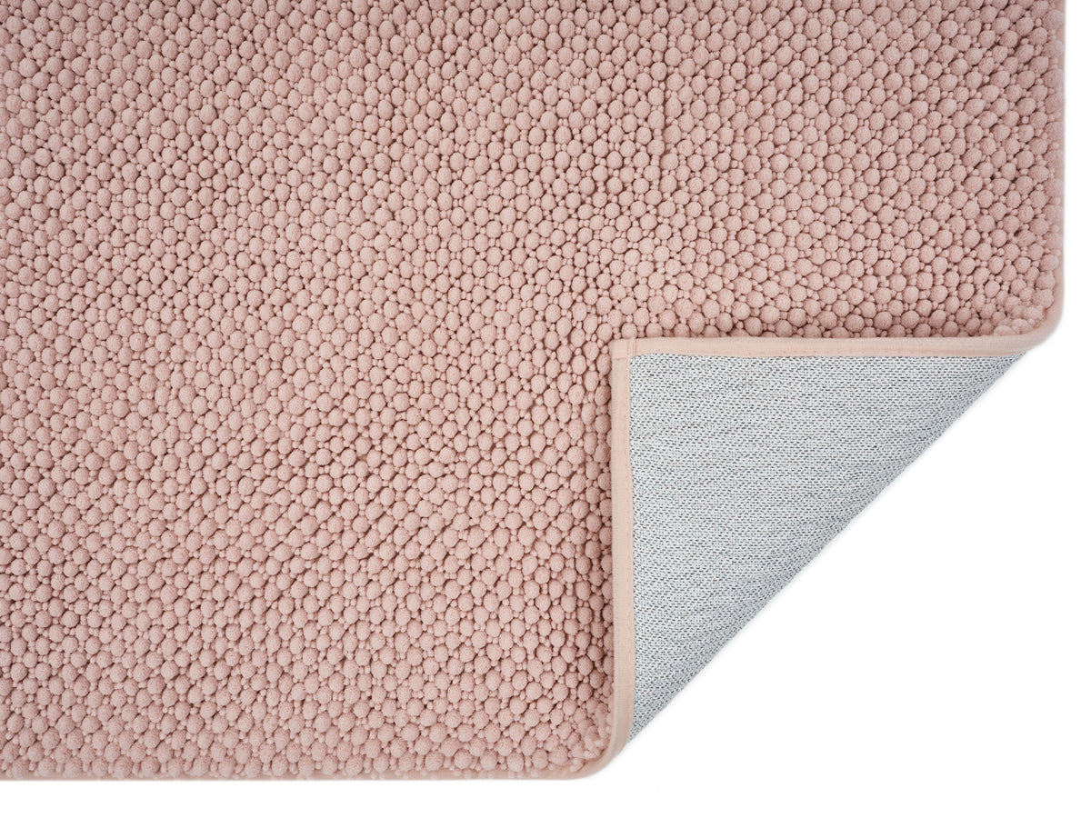 Veltin Pembe Gri Modern Düz Kabartmalı Dekoratif Halı – genel görünüm