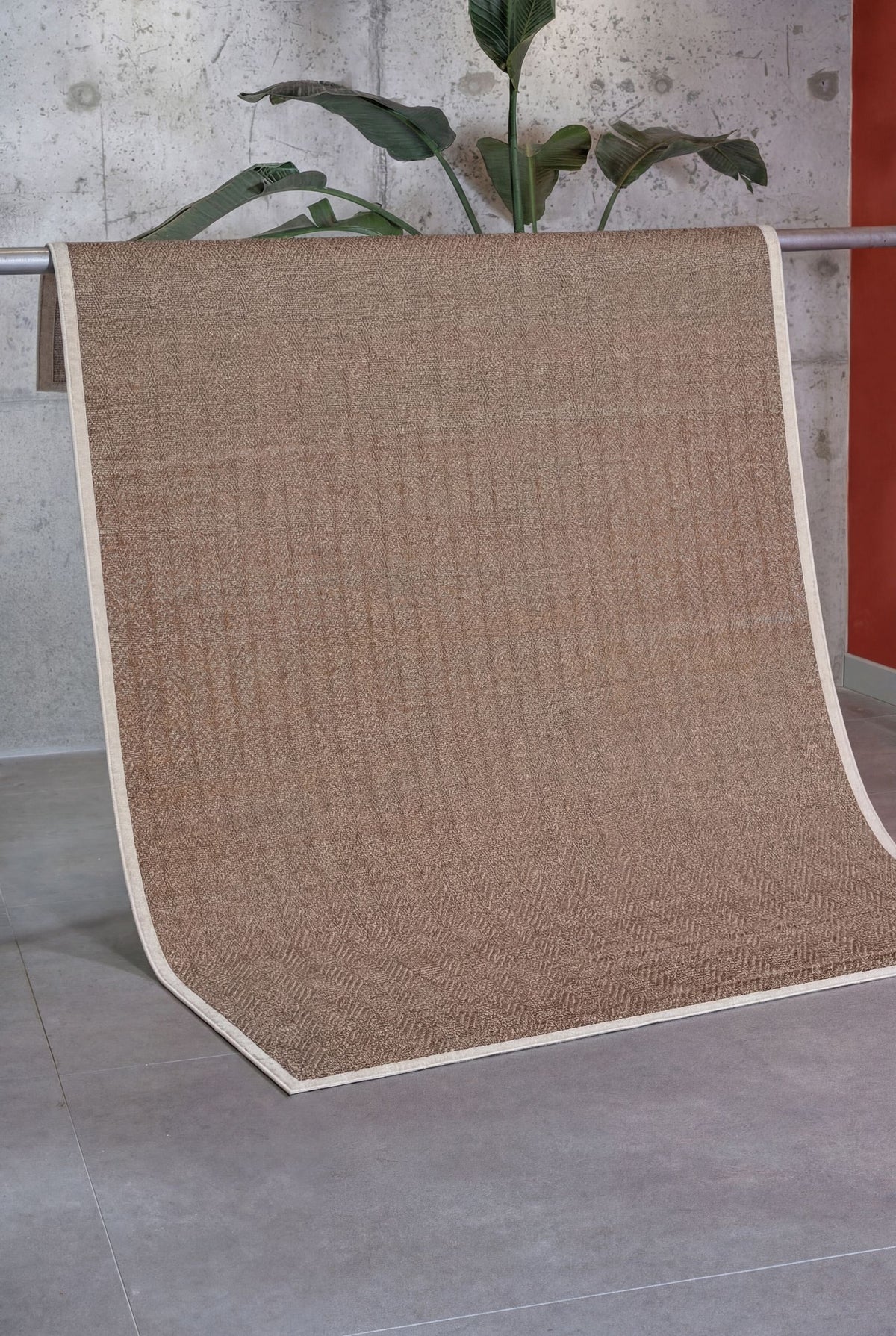 Ranena Kahverengi Bej Geometrik Desenli Modern Halı