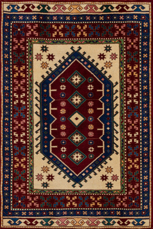 Bordo Göbekli Modern Etnik Desenli Halı  | Makinada Yıkanabilir | Hav Toz Vermez | Leke Tutmayaz | Kaymaz Taban | Dijital Makine Baskı | Salon Yolluk Mutfak Halısı