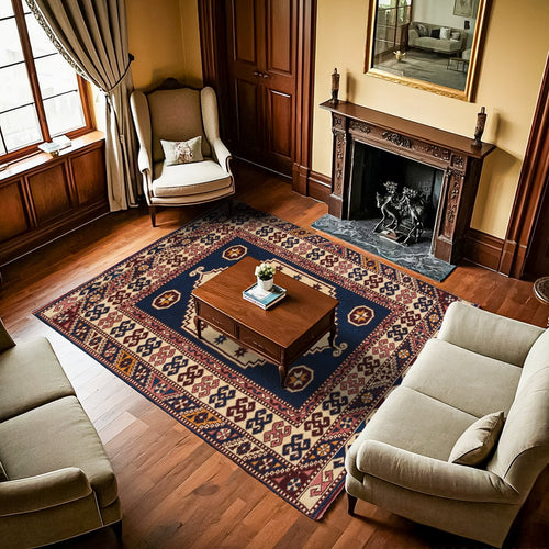 Bordo Göbekli Modern Etnik Desenli Halı  | Makinada Yıkanabilir | Hav Toz Vermez | Leke Tutmayaz | Kaymaz Taban | Dijital Makine Baskı | Salon Yolluk Mutfak Halısı