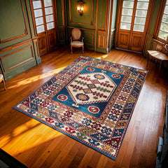 Bordo Göbekli Modern Etnik Desenli Halı  | Makinada Yıkanabilir | Hav Toz Vermez | Leke Tutmayaz | Kaymaz Taban | Dijital Makine Baskı | Salon Yolluk Mutfak Halısı