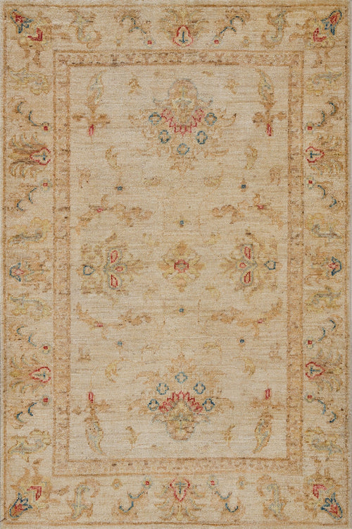 Krem Bordürlü Modern Etnik Desenli Halı  | Makinada Yıkanabilir | Hav Toz Vermez | Leke Tutmayaz | Kaymaz Taban | Dijital Makine Baskı | Salon Yolluk Mutfak Halısı