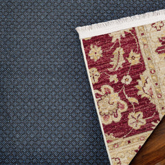 Bordo Bordürlü Modern Etnik Desenli Halı  | Makinada Yıkanabilir | Hav Toz Vermez | Leke Tutmayaz | Kaymaz Taban | Dijital Makine Baskı | Salon Yolluk Mutfak Halısı