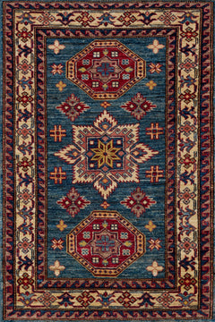 Mavi Madalyon Modern Etnik Desenli Halı  | Makinada Yıkanabilir | Hav Toz Vermez | Leke Tutmayaz | Kaymaz Taban | Dijital Makine Baskı | Salon Yolluk Mutfak Halısı