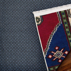 Mavi Madalyon Modern Etnik Desenli Halı  | Makinada Yıkanabilir | Hav Toz Vermez | Leke Tutmayaz | Kaymaz Taban | Dijital Makine Baskı | Salon Yolluk Mutfak Halısı