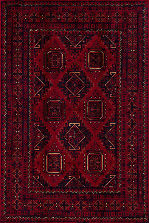 Bordo Bordürlü Modern Etnik Desenli Halı  | Makinada Yıkanabilir | Hav Toz Vermez | Leke Tutmayaz | Kaymaz Taban | Dijital Makine Baskı | Salon Yolluk Mutfak Halısı