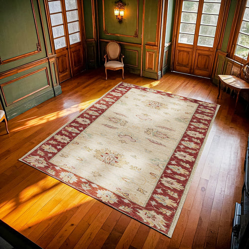 Bordo Bordürlü Modern Etnik Desenli Halı  | Makinada Yıkanabilir | Hav Toz Vermez | Leke Tutmayaz | Kaymaz Taban | Dijital Makine Baskı | Salon Yolluk Mutfak Halısı