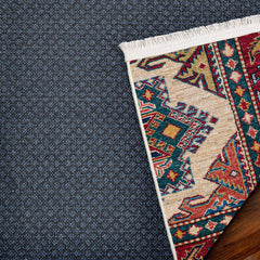 Bordo Madalyon Modern Etnik Desenli Halı  | Makinada Yıkanabilir | Hav Toz Vermez | Leke Tutmayaz | Kaymaz Taban | Dijital Makine Baskı | Salon Yolluk Mutfak Halısı