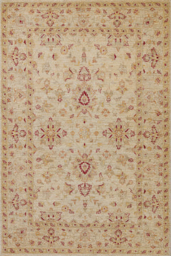 Krem Çiçekli Modern Etnik Desenli Halı  | Makinada Yıkanabilir | Hav Toz Vermez | Leke Tutmayaz | Kaymaz Taban | Dijital Makine Baskı | Salon Yolluk Mutfak Halısı