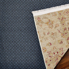 Krem Çiçekli Modern Etnik Desenli Halı  | Makinada Yıkanabilir | Hav Toz Vermez | Leke Tutmayaz | Kaymaz Taban | Dijital Makine Baskı | Salon Yolluk Mutfak Halısı