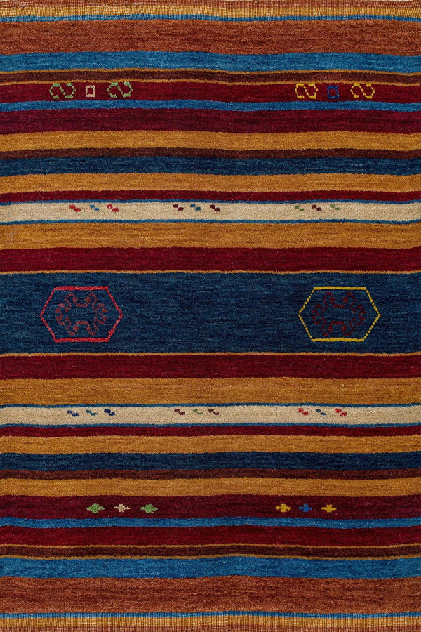 Renkli Bohem Eskitme Halı - Yıkanabilir - Kaymaz Taban - Pati Dostu