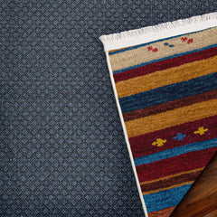 Bordo Çizgili Modern Etnik Desenli Halı  | Makinada Yıkanabilir | Hav Toz Vermez | Leke Tutmayaz | Kaymaz Taban | Dijital Makine Baskı | Salon Yolluk Mutfak Halısı