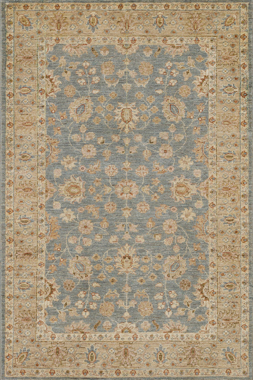 Mavi Çiçekli Modern Etnik Desenli Halı  | Makinada Yıkanabilir | Hav Toz Vermez | Leke Tutmayan | Kaymaz Taban | Dijital Makine Baskı | Salon Yolluk Mutfak Halısı