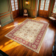 Bordo Çiçekli Modern Etnik Desenli Halı  | Makinada Yıkanabilir | Hav Toz Vermez | Leke Tutmayan | Kaymaz Taban | Dijital Makine Baskı | Salon Yolluk Mutfak Halısı