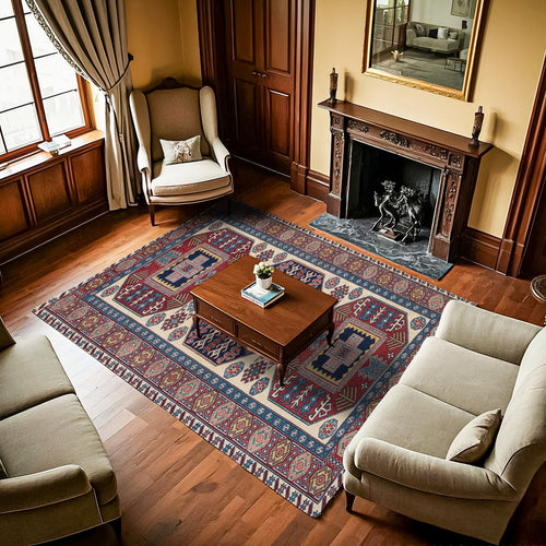 Bordo Madalyon Modern Etnik Desenli Halı  | Makinada Yıkanabilir | Hav Toz Vermez | Leke Tutmayan | Kaymaz Taban | Dijital Makine Baskı | Salon Yolluk Mutfak Halısı