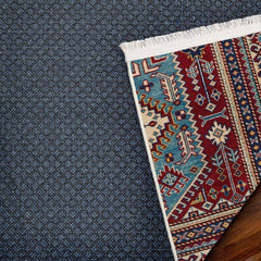 Bordo Madalyon Modern Etnik Desenli Halı  | Makinada Yıkanabilir | Hav Toz Vermez | Leke Tutmayan | Kaymaz Taban | Dijital Makine Baskı | Salon Yolluk Mutfak Halısı