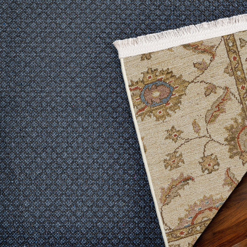 Krem Çiçekli Modern Etnik Desenli Halı  | Makinada Yıkanabilir | Hav Toz Vermez | Leke Tutmayan | Kaymaz Taban | Dijital Makine Baskı | Salon Yolluk Mutfak Halısı