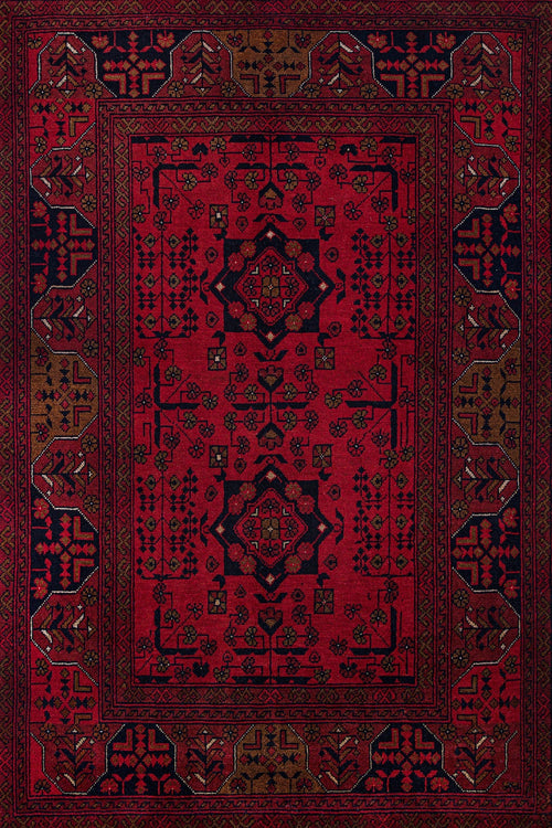 Bordo Bordürlü Modern Etnik Desenli Halı  | Makinada Yıkanabilir | Hav Toz Vermez | Leke Tutmayan | Kaymaz Taban | Dijital Makine Baskı | Salon Yolluk Mutfak Halısı