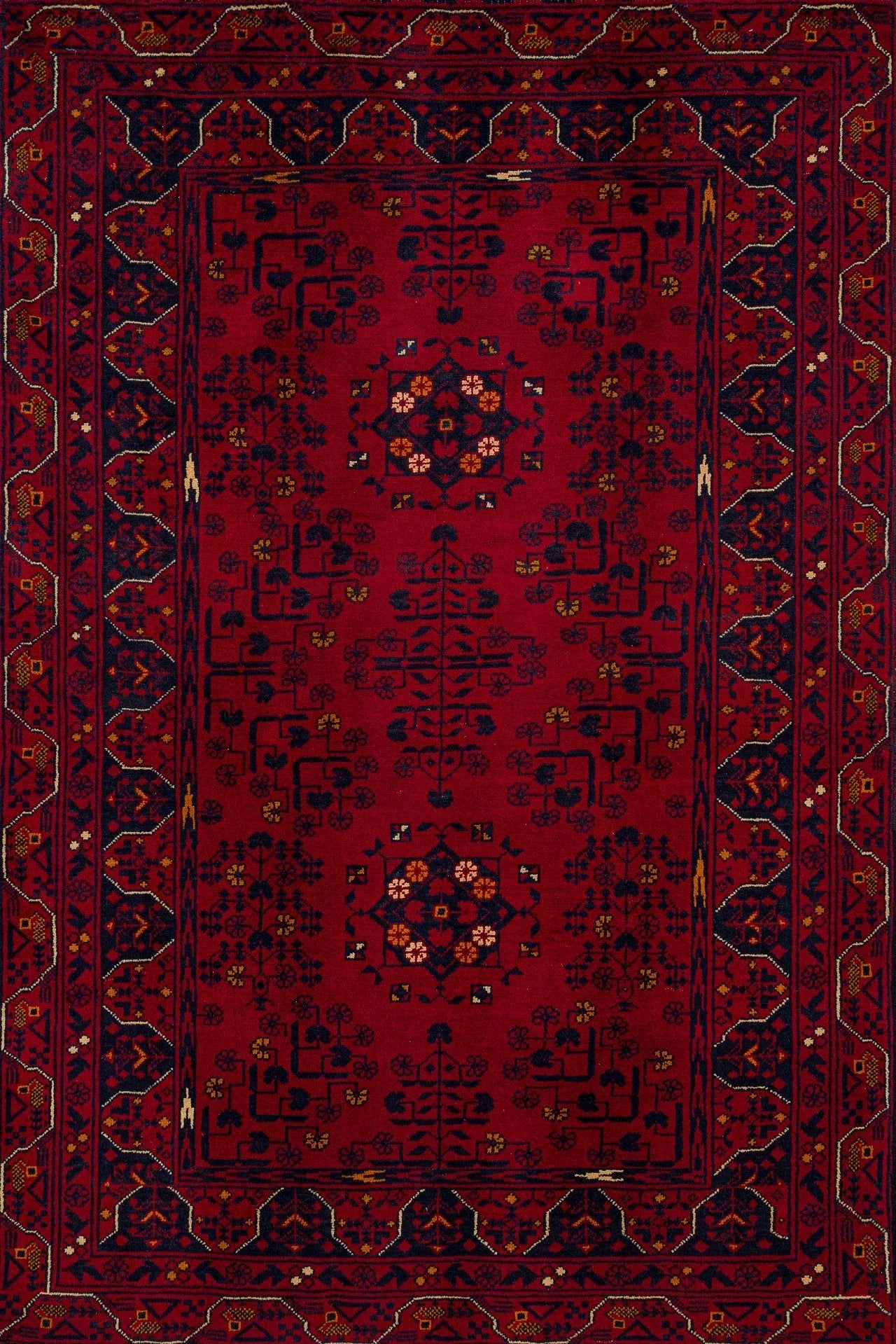 Bohem Eskitme Halı - Yıkanabilir - Kaymaz Taban - Pati Dostu