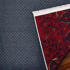 Bordo Bordürlü Modern Etnik Desenli Halı  | Makinada Yıkanabilir | Hav Toz Vermez | Leke Tutmayan | Kaymaz Taban | Dijital Makine Baskı | Salon Yolluk Mutfak Halısı