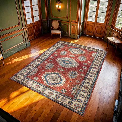 Bordo Madalyon Modern Etnik Desenli Halı  | Makinada Yıkanabilir | Hav Toz Vermez | Leke Tutmayan | Kaymaz Taban | Dijital Makine Baskı | Salon Yolluk Mutfak Halısı