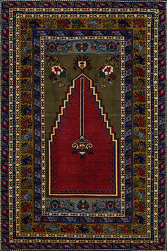 Mavi Bordürlü Modern Etnik Desenli Halı  | Makinada Yıkanabilir | Hav Toz Vermez | Leke Tutmayan | Kaymaz Taban | Dijital Makine Baskı | Salon Yolluk Mutfak Halısı