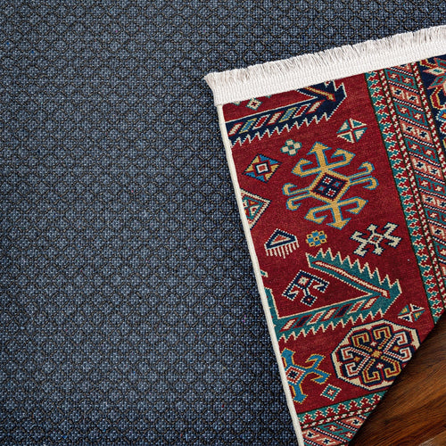 Bordo Madalyon Modern Etnik Desenli Halı  | Makinada Yıkanabilir | Hav Toz Vermez | Leke Tutmayan | Kaymaz Taban | Dijital Makine Baskı | Salon Yolluk Mutfak Halısı