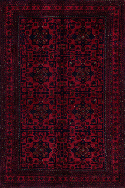 Bordo Bordürlü Modern Etnik Desenli Halı  | Makinada Yıkanabilir | Hav Toz Vermez | Leke Tutmayan | Kaymaz Taban | Dijital Makine Baskı | Salon Yolluk Mutfak Halısı