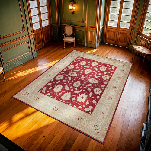 Bordo Bordürlü Modern Etnik Desenli Halı  | Makinada Yıkanabilir | Hav Toz Vermez | Leke Tutmayan | Kaymaz Taban | Dijital Makine Baskı | Salon Yolluk Mutfak Halısı