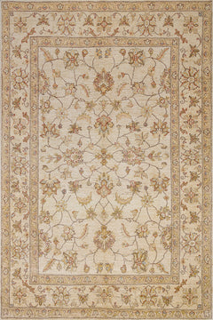 Krem Bordürlü Modern Etnik Desenli Halı  | Makinada Yıkanabilir | Hav Toz Vermez | Leke Tutmayan | Kaymaz Taban | Dijital Makine Baskı | Salon Yolluk Mutfak Halısı